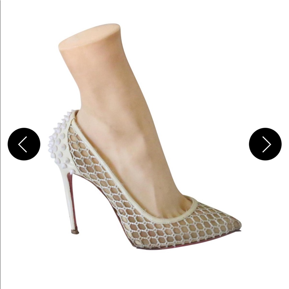 Christian Louboutin 37 fishnet/spike stiletto